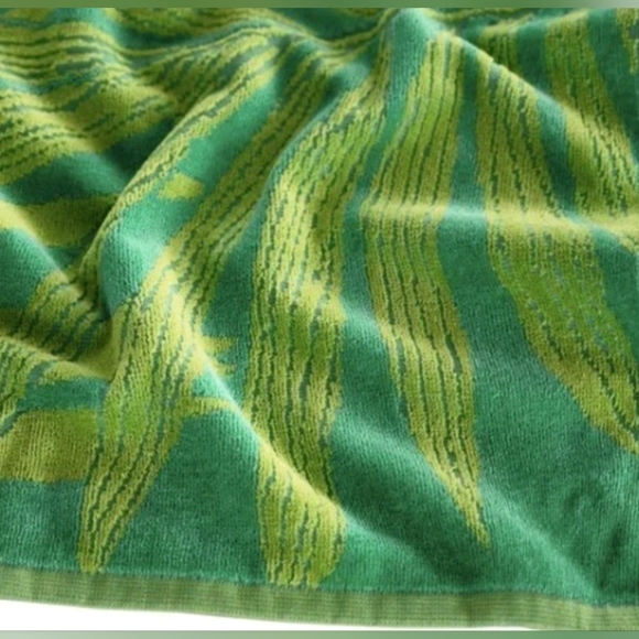 GIANT Beach Towel For Two BLANKET SZ 3.5 Lbs Green Foliage Cotton 72" X 84" NWT - Picture 3 of 8
